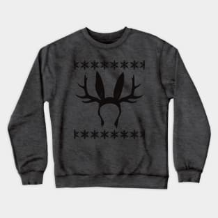 Festive Burger Antlers - black Crewneck Sweatshirt